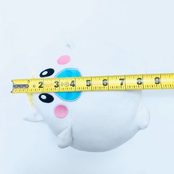 Nanco White 6 Inch Unicorn Squisy Plush With Rainbow Hair - Picture 9 of 10